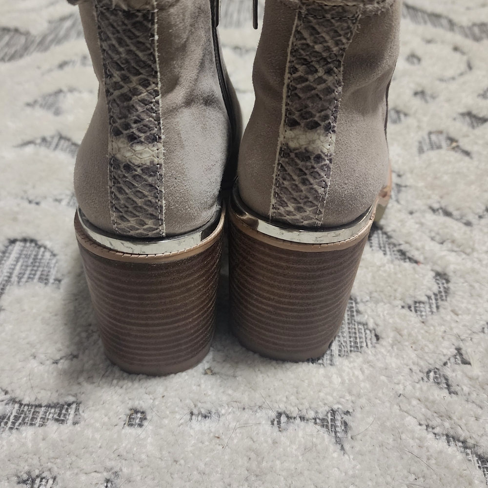 Vince Camuto Light Gray Heeled Boots - Picture 4 of 8
